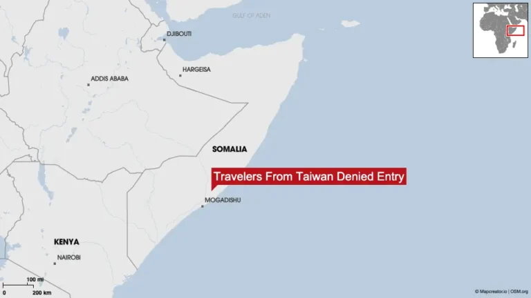 Somalia Blocks Entry for Taiwan Passport Holders Amid Rising Tensions