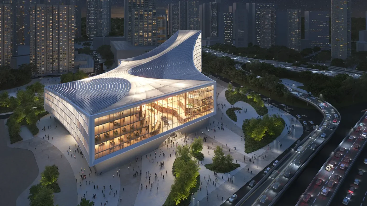 MVRDV Designs New Library to Transform Wuhan Learning