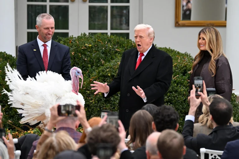 Trump Pardons Turkeys Gobble and Waddle Trump Pardons Turkeys Gobble and Waddle