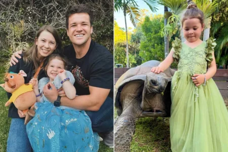 Bindi Irwin’s Daughter Bonds with Tortoise