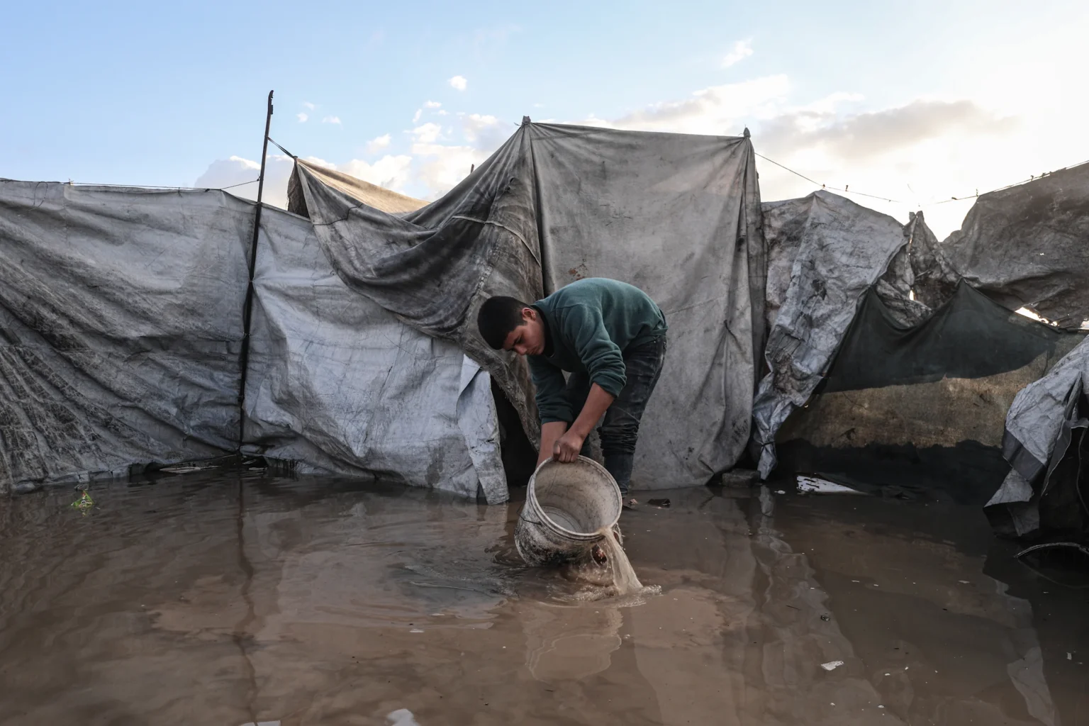 Gaza Winter Floods Displaced Palestinians