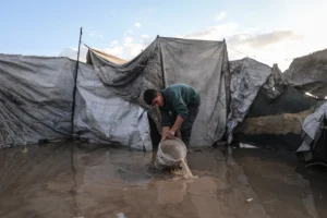 Gaza Winter Floods Displaced Palestinians