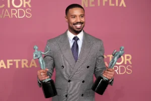Michael B. Jordan and Keri Russell Shine at SAG Actor Awards Michael B. Jordan and Keri Russell Shine at SAG Actor Awards