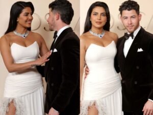 Priyanka Chopra Turns Heads in Strapless High-Slit Gown at 2026 Oscars Priyanka Chopra Turns Heads in Strapless High-Slit Gown at 2026 Oscars